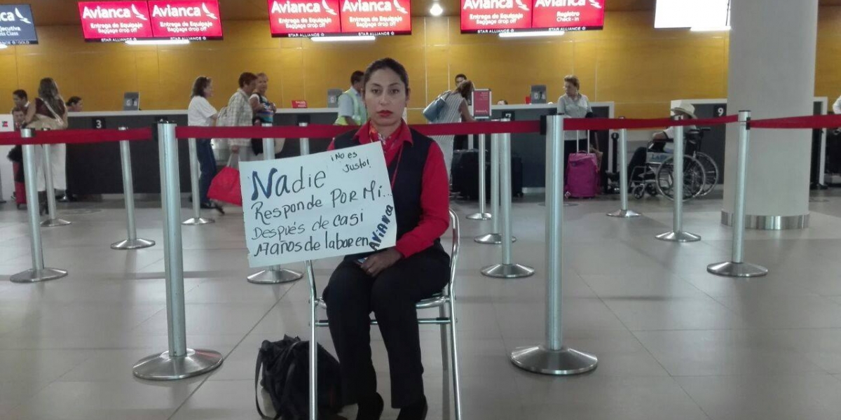 Cortesía Mery Orozco, trabajadora de Avianca