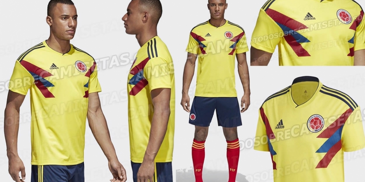 Todo Sobre Camisetas. Está sería la indumentaria de la Selección Colombia en Rusia 2018.