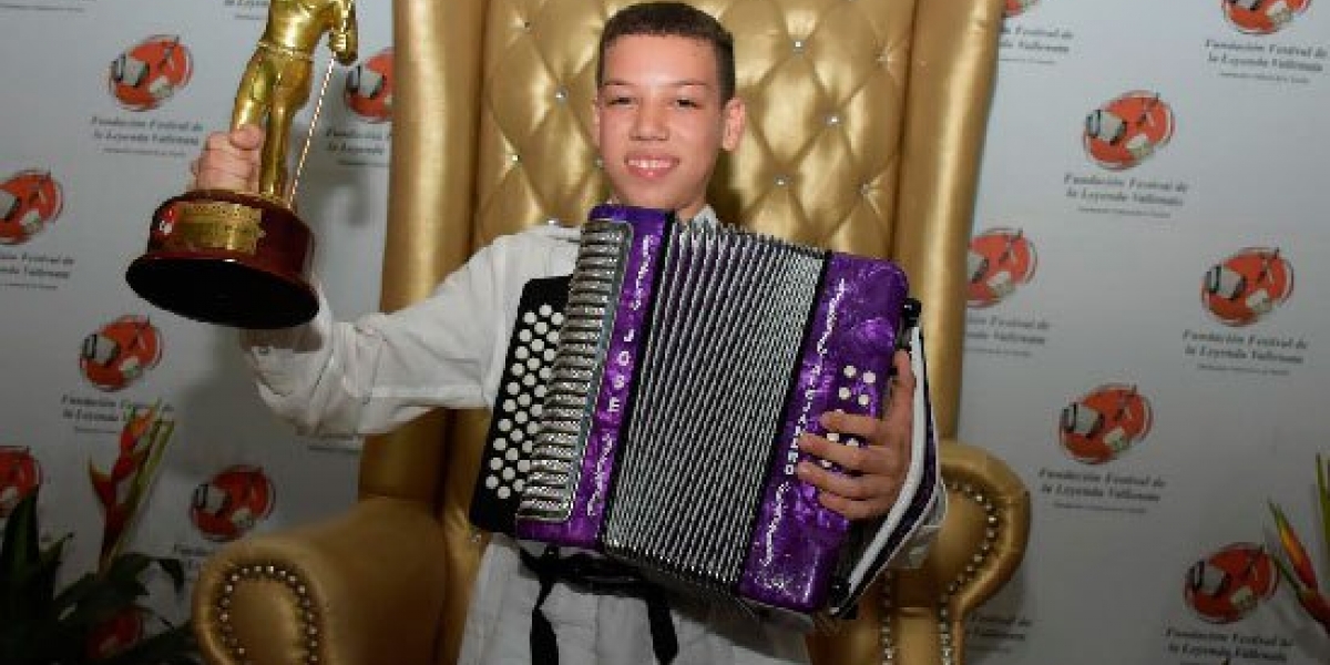 El Pilón José Alejandro Aldana Vergara, rey infantil del Festival Vallenato 2017.