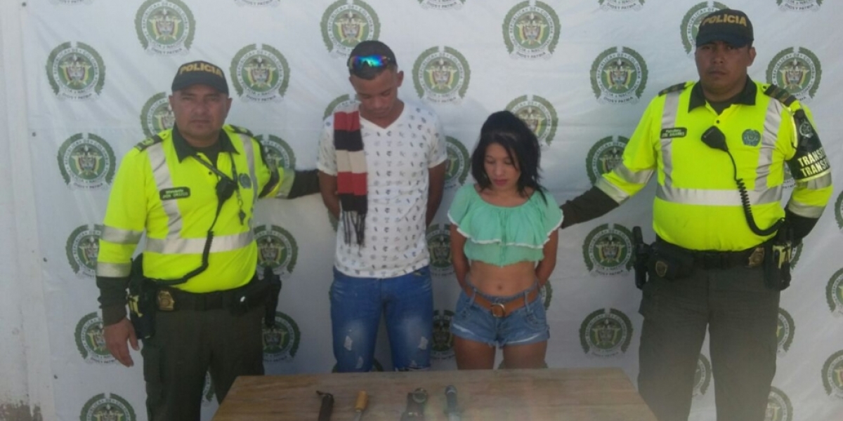 Karen Andrea Aguilar Torregrosa y César Augusto Ibáñez Lario cuando fueron capturados el 11 de marzo.
