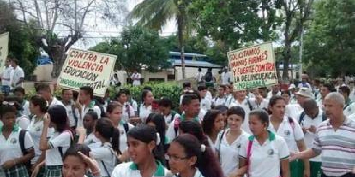 Alcaldía de El Banco Los banqueños marcharon en memoria de la pequeña Valery.