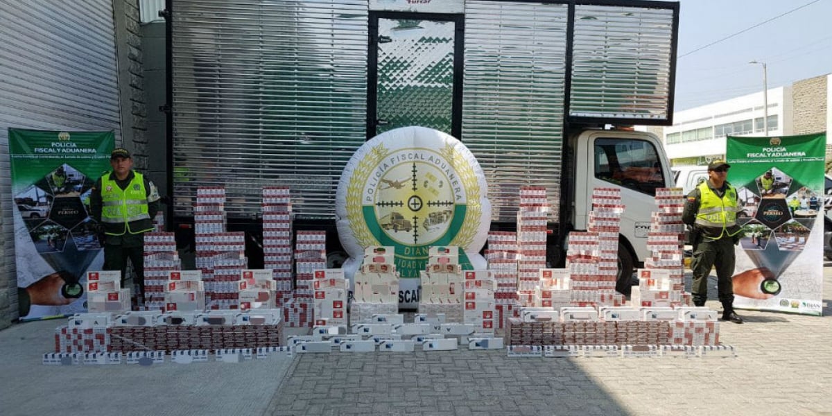 Prensa Policía Fiscal y Aduanera. A esta mercancía se le aplico la medida cautelar de aprehensión.