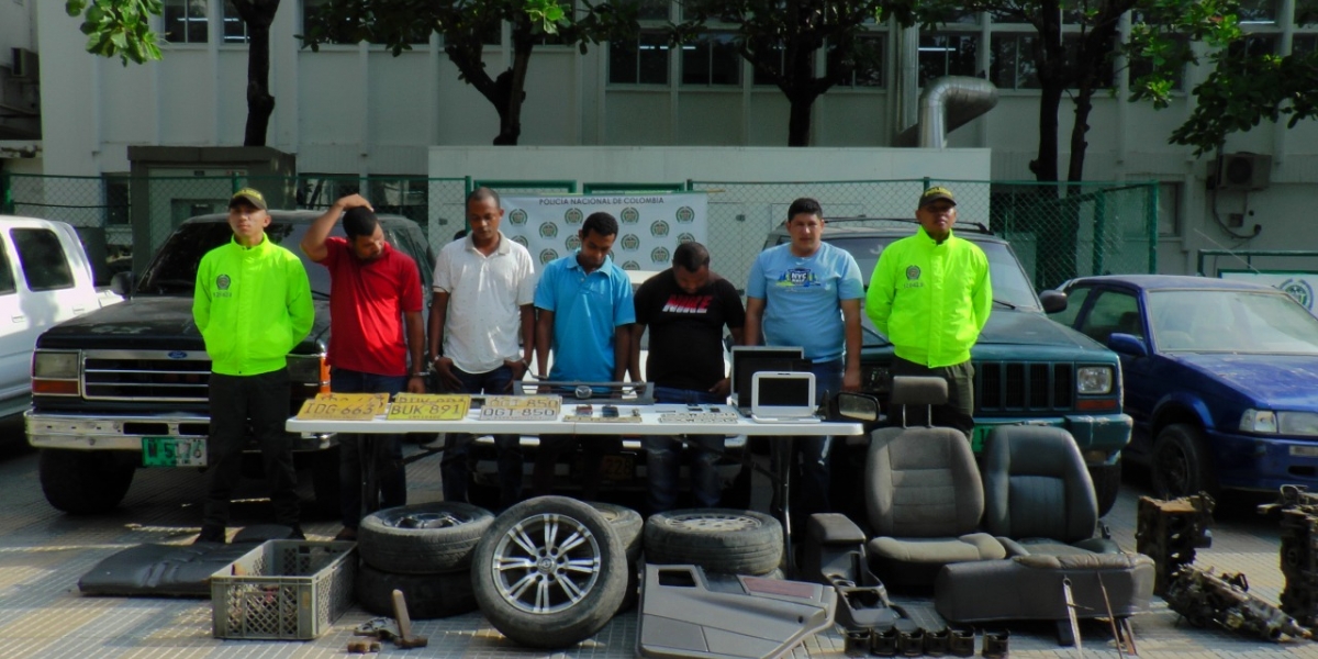 Policía de Santa Marta. Los capturados.
