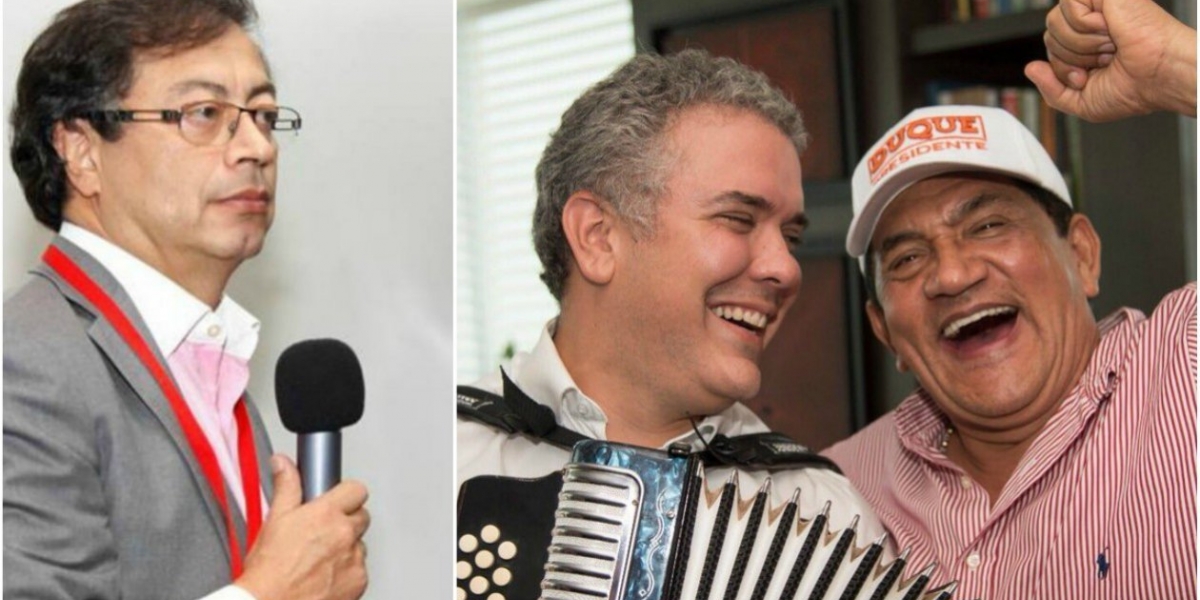 Zonacero.com Gustavo Petro, Iván Duque y Poncho Zuleta.