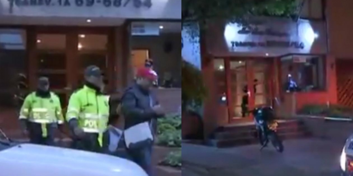 Captura de video. Capturado cuando salía del lugar de los hechos.