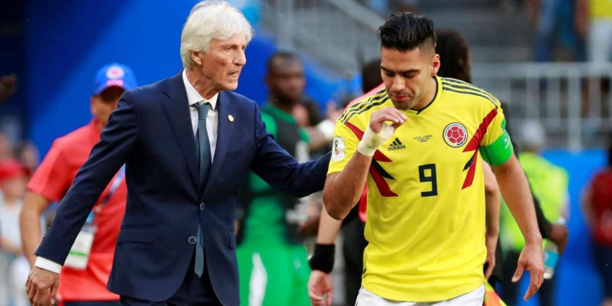 EFE. José Pékerman y Falcao García.