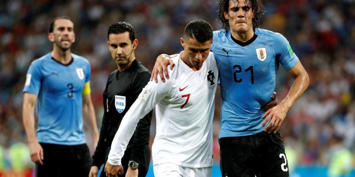 EFE Cristiano Ronaldo y Edison Cavani.