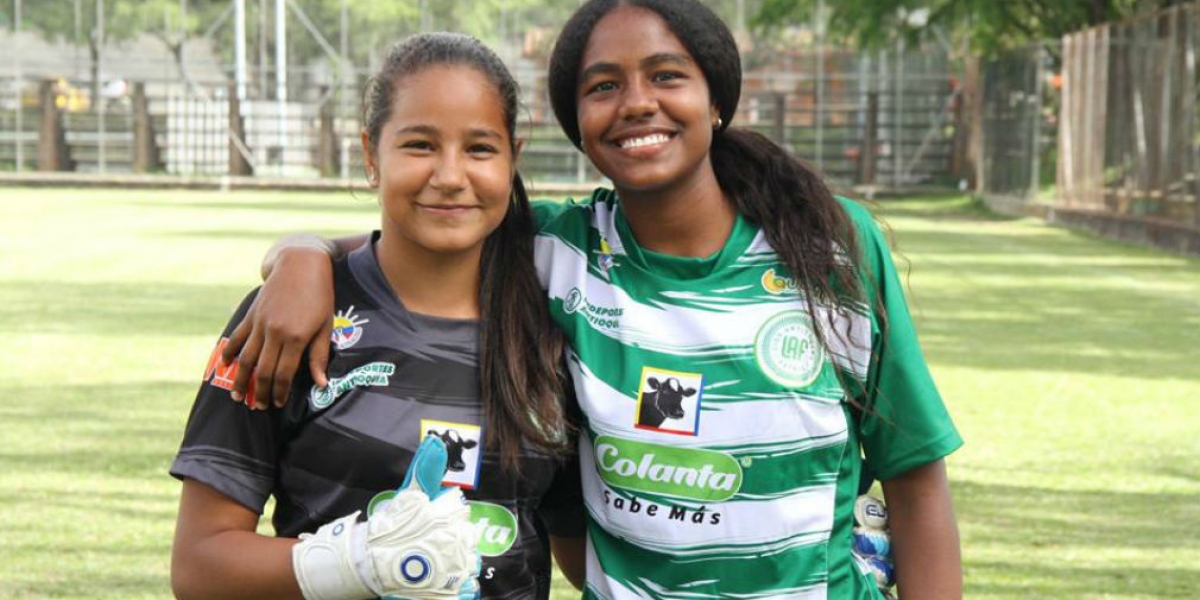 Liga Antioqueña de Fútbol Valeria Candanoza y Yuliana Moreno.