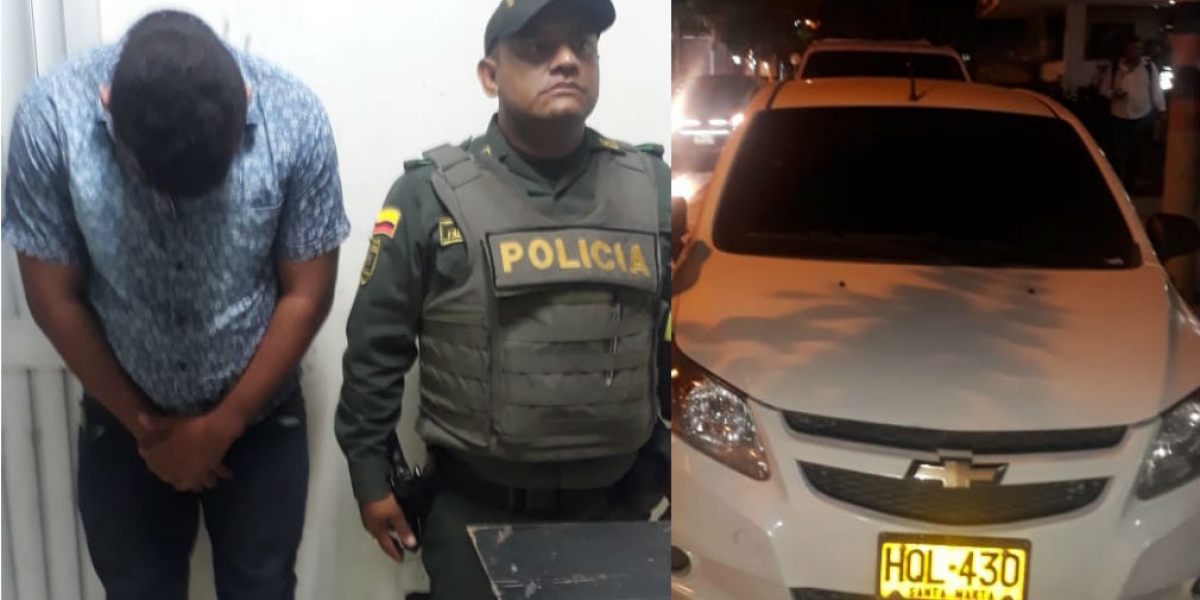 Policía Metropolitana Según las autoridades Floreses Castaño fue sorprendido en flagrancia.