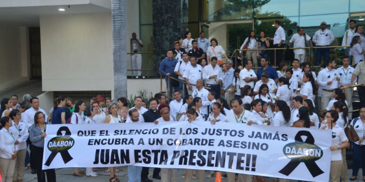 Seguimiento.co La empresa rechazó el crimen de Juan Carlos Pedrozo.