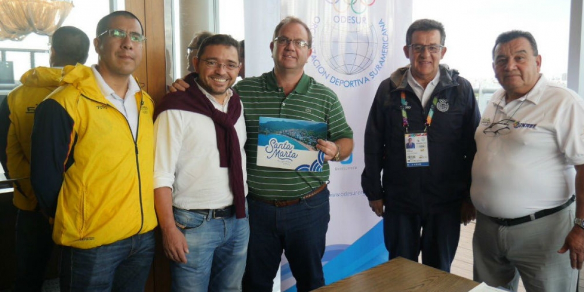 Alcaldía de Santa Marta Reunión del Alcalde con miembros de la Organización Deportiva de Suramericana (Odesur).