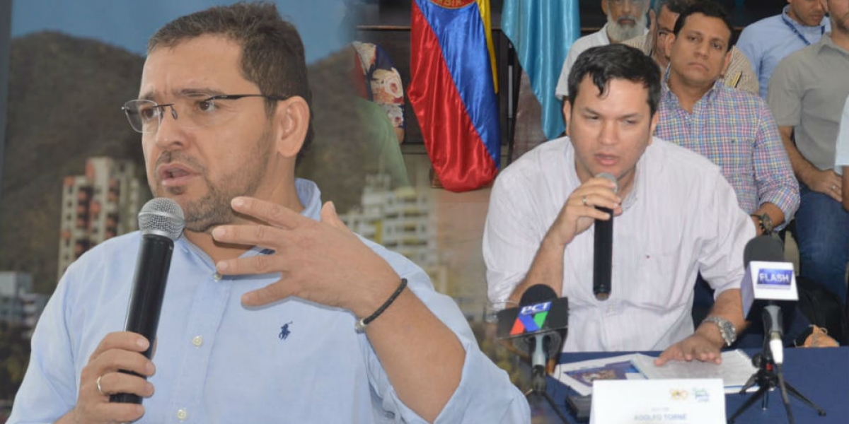 Archivo El alcalde titular Rafael Martínez y el alcalde encargado Adolfo Torné