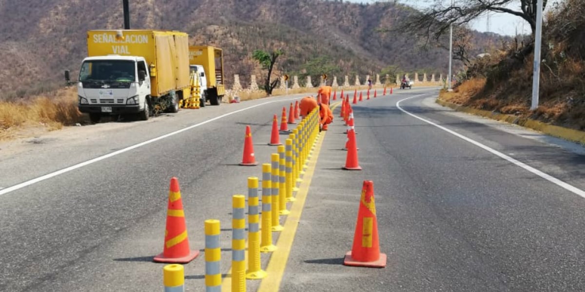 Cilindros anclados en las curvas pronunciadas del Ziruma