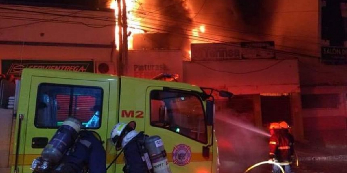 El Heraldo Fotos del local incendiado