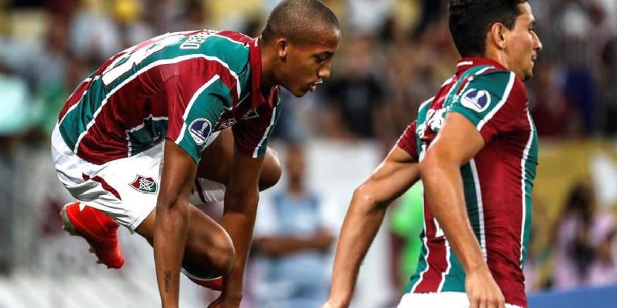 EFE Joao Pedro celebrando uno de los goles de su tripleta frente al Nacional.