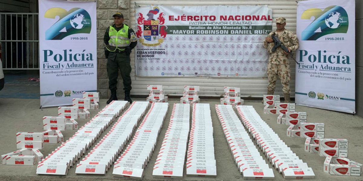 Mercancía incautada por las autoridades.