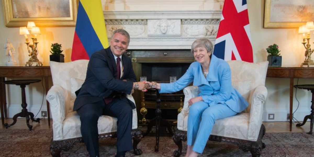 Twitter - Presidencia de Colombia Iván Duque, visitó este lunes a la Primera Ministra del Reino Unido, Theresa May