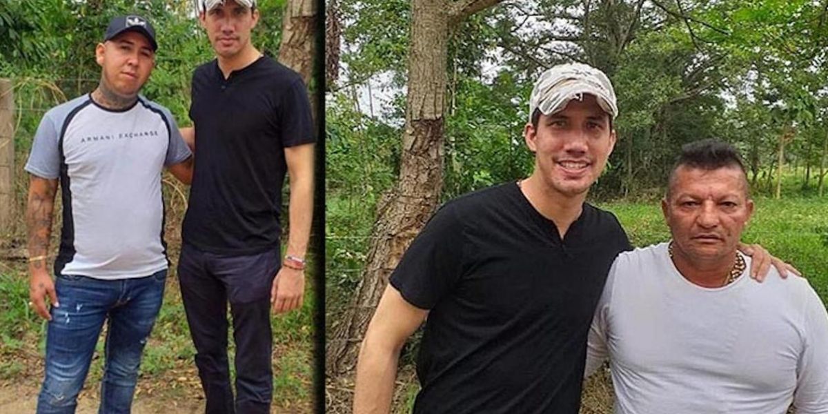 Cortesía Esta son las fotos que tiene a Juan Guaidó en el ojo del huracán: con dos presuntos miembros de Los Rastrojos.