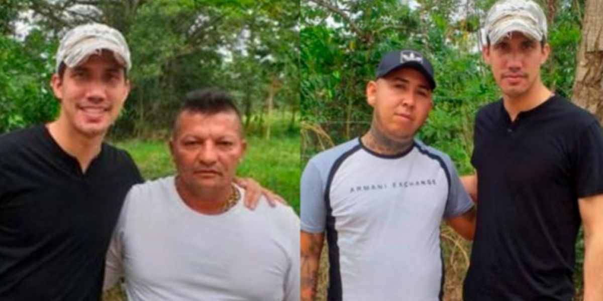 Twitter Juan Guaidó y miembros de 'Los Rastrojos'.