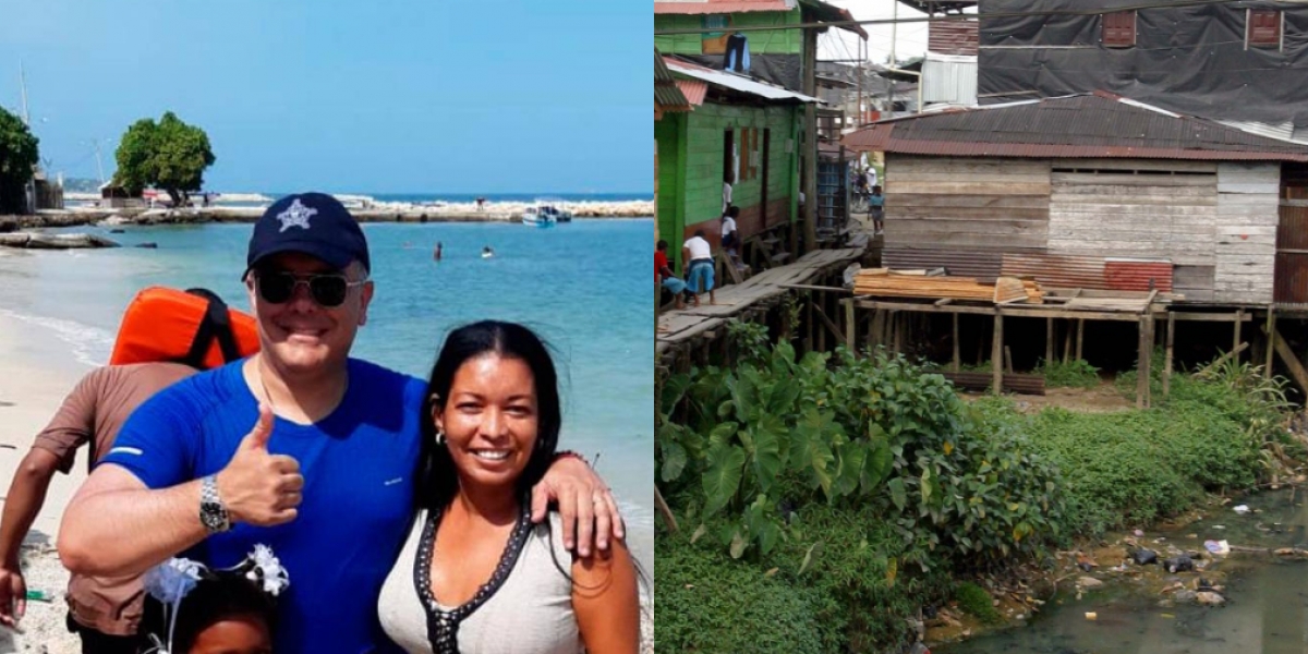 Cortesía. Imagen de Duque en Cartagena y de Bojaya, territorio en donde actualmente existe una toma paramilitar.