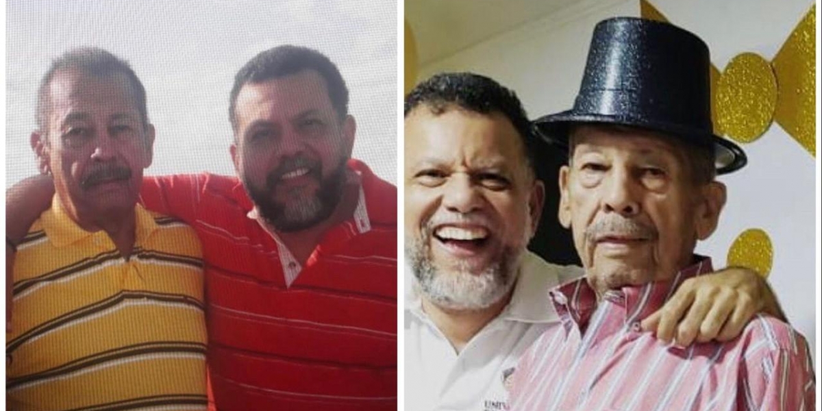 Alberto Linero y su padre 'Quini' Linero cortesía