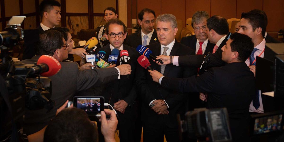 Presidencia Presidente Iván Duque y ministro de Agricultura, Andrés Valencia