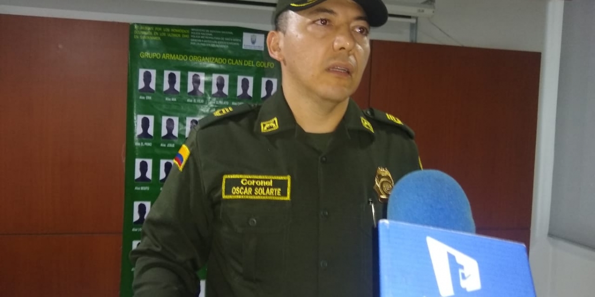 Seguimiento.co Comandante de la Policía Metropolitana de Santa Marta, coronel Óscar Solarte Castillo