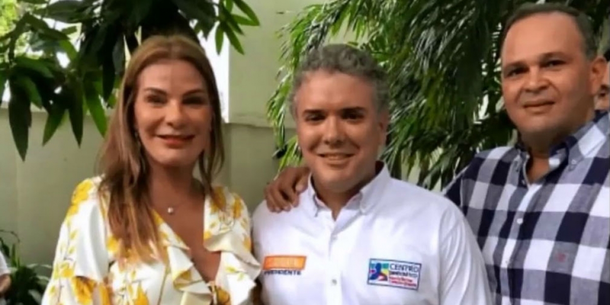 María Mónica Urbina, Iván Duque y 'Ñeñe' Hernández.