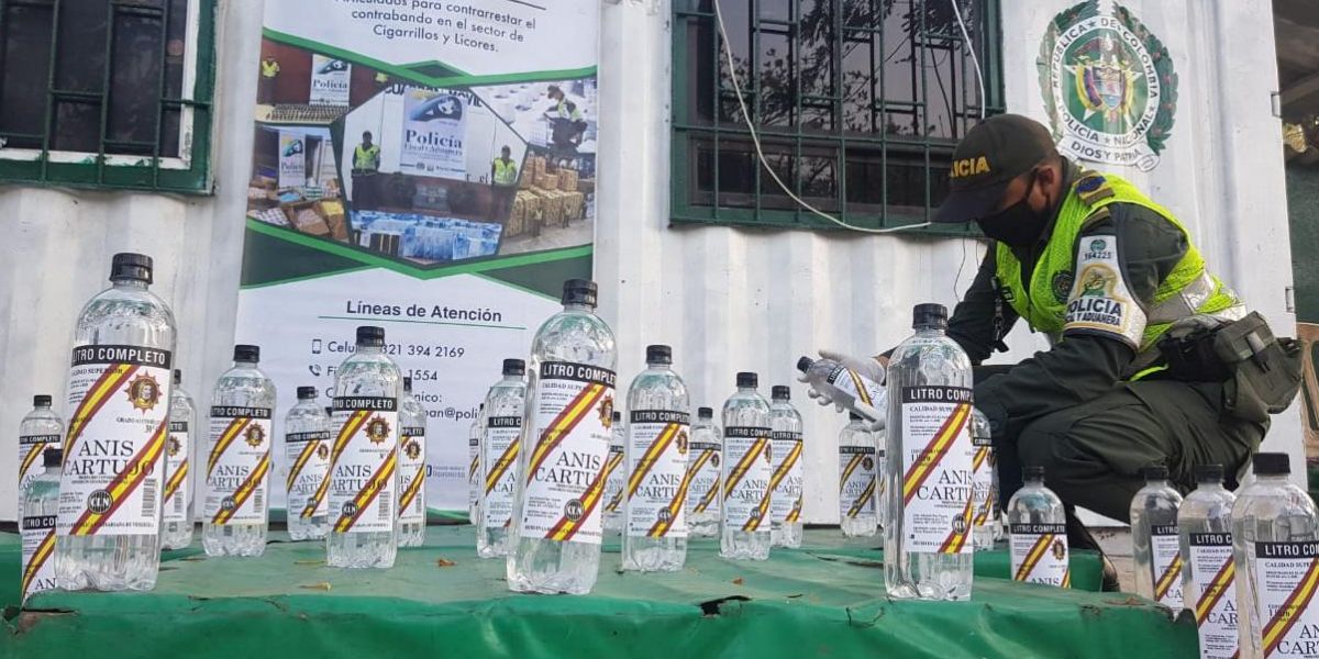 Licor incautado.