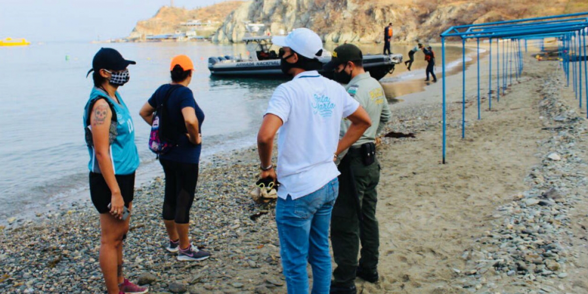 Alcaldía de Santa Marta Operativos de las autoridades en playas.