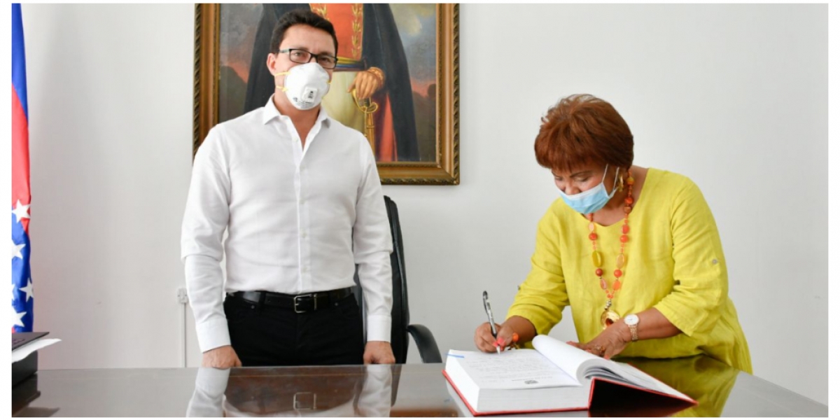 Gobernación del Magdalena En la tarde de este miércoles el gobernador posesionó a Karlina Sánchez como jefe de la oficina de la Mujer y Equidad de Género.