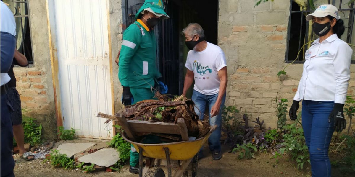 Jornadas de limpieza en barrios de Santa Marta. cortesía