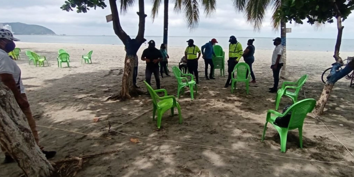 Playas de Santa Marta previo a la reapertura. 