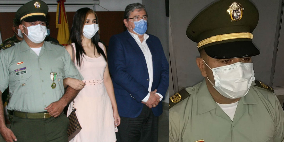 Cortesía El intendente Pedro Alonso Ojeda Acosta fue condecorado por su valerosa actuación.