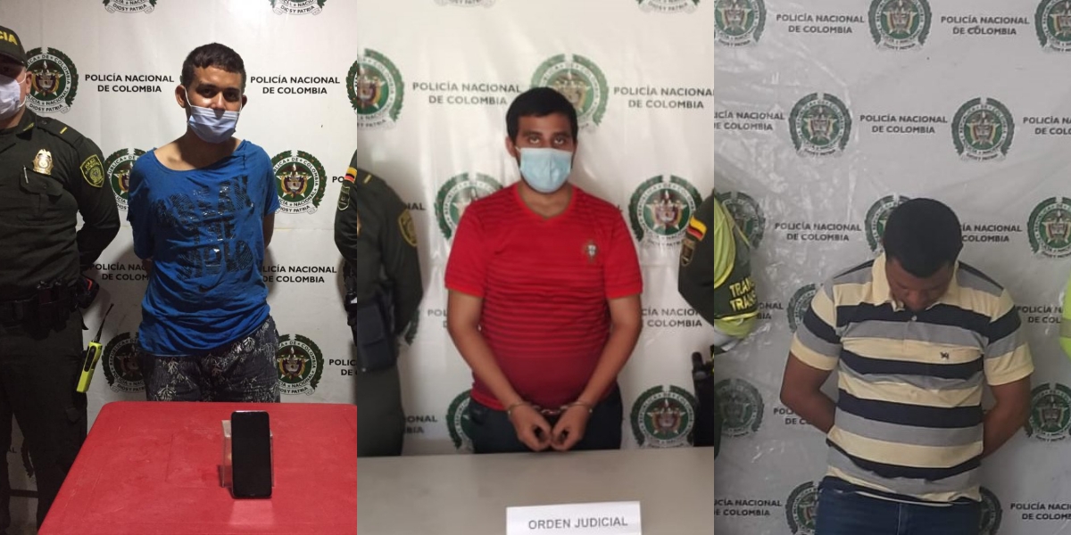 Policía del Magdalena Estos sujetos están sindicados por los delitos de hurto, violencia intrafamiliar y concierto para delinquir.