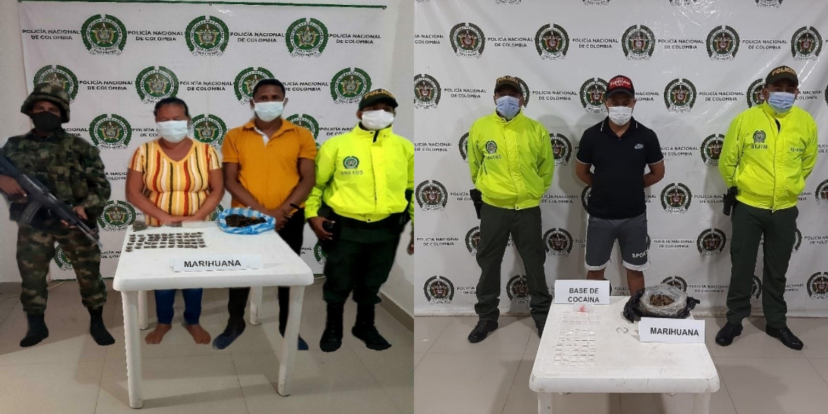 Tres capturados en los operativos. 