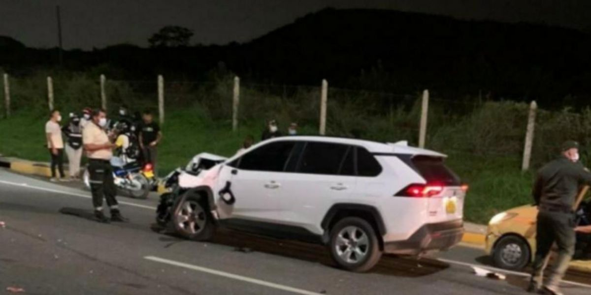 Zona Cero El vehículo implicado en el accidente.