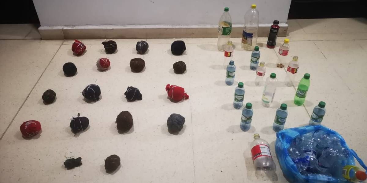 Policía Algunos elementos incautados.