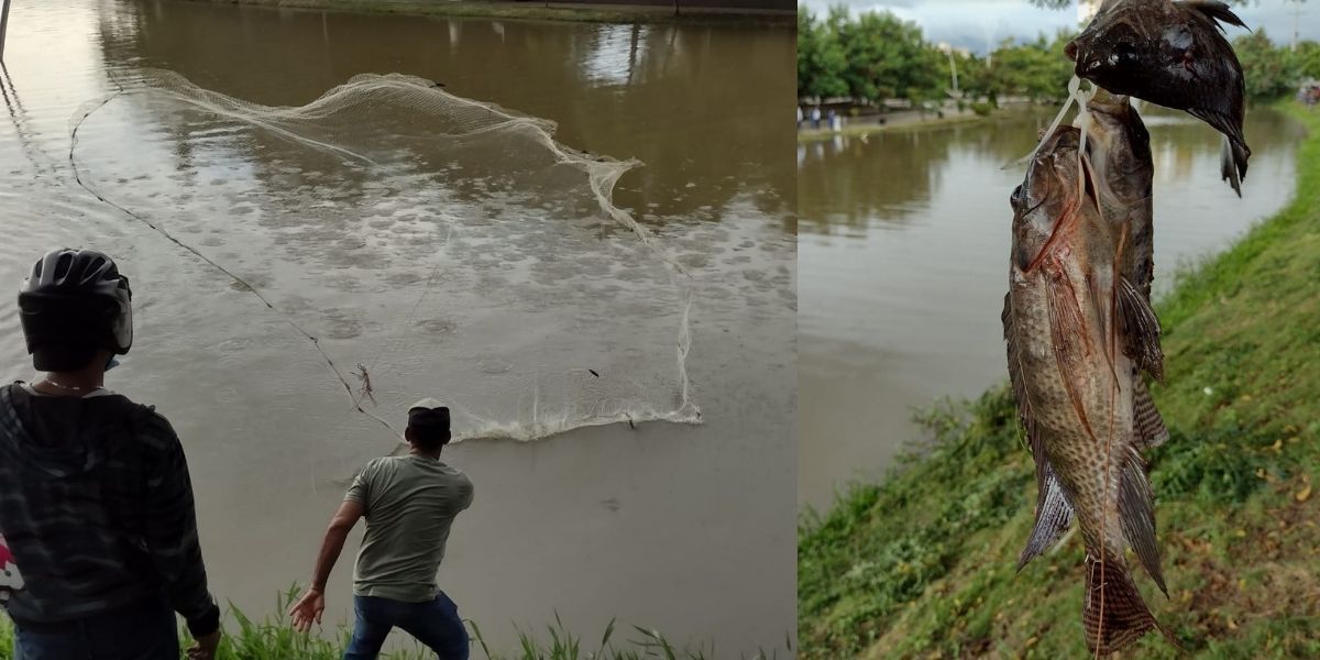 seguimiento Personas pescando en el Parque del Agua