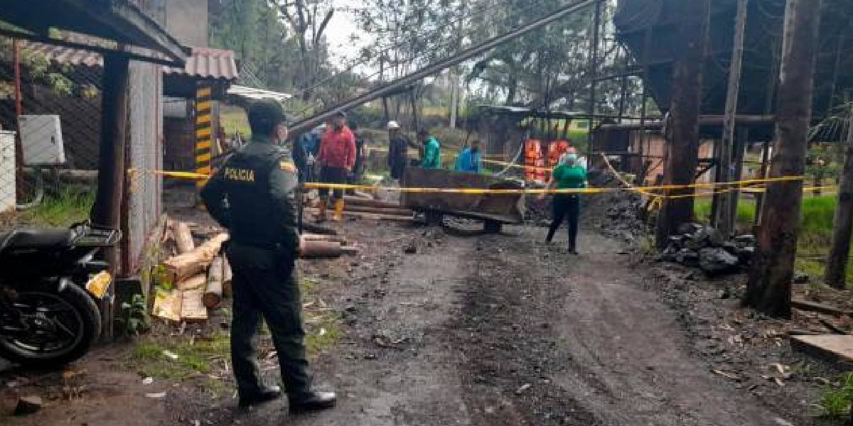 el colombiano Explosión de una mina