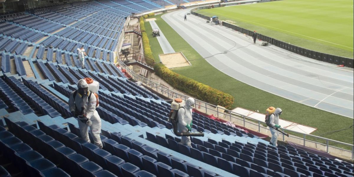 Cortesía Proceso de sinterización del estadio Metropolitano.