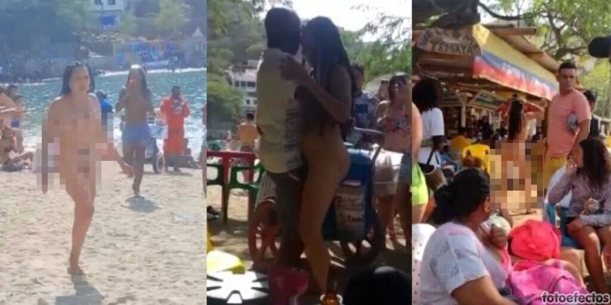 Captura de pantalla Mujer que se paseó desnuda por Taganga.