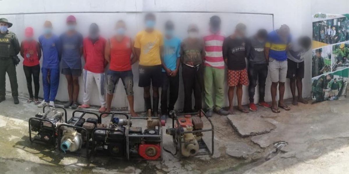 Policía del Magdalena Los capturados.