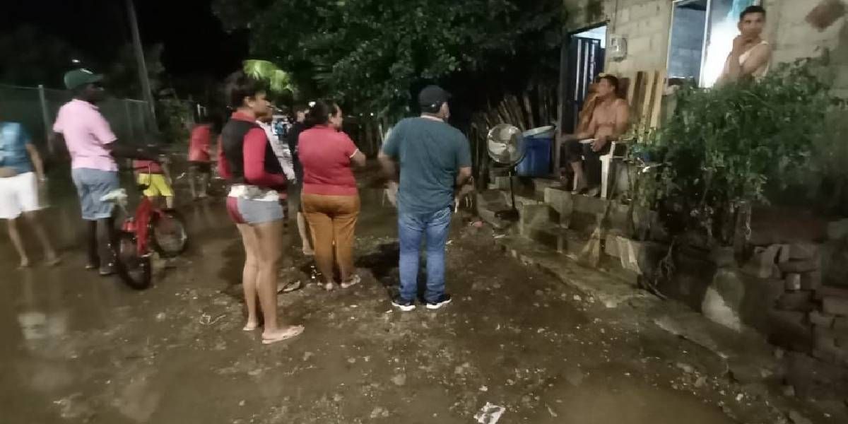 Parte de la zona afectada por el desbordamiento. 