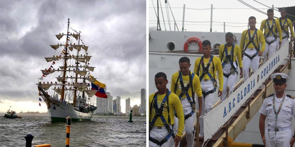 Cortesía Buque Gloria en la Base Naval Logística No.1 ARC “Bolívar”