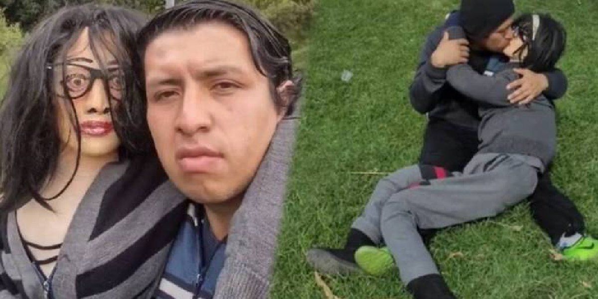 Publímetro Cristian y su novia de trapo