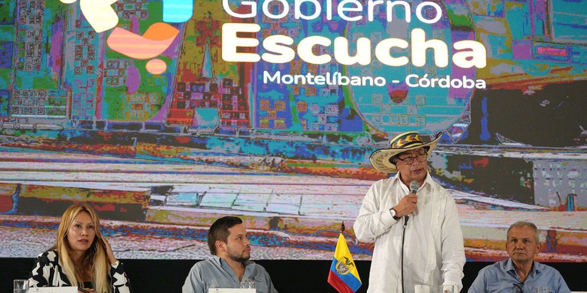 Cortesía Presidente Gustavo Petro en Montelíbano, Córdoba.