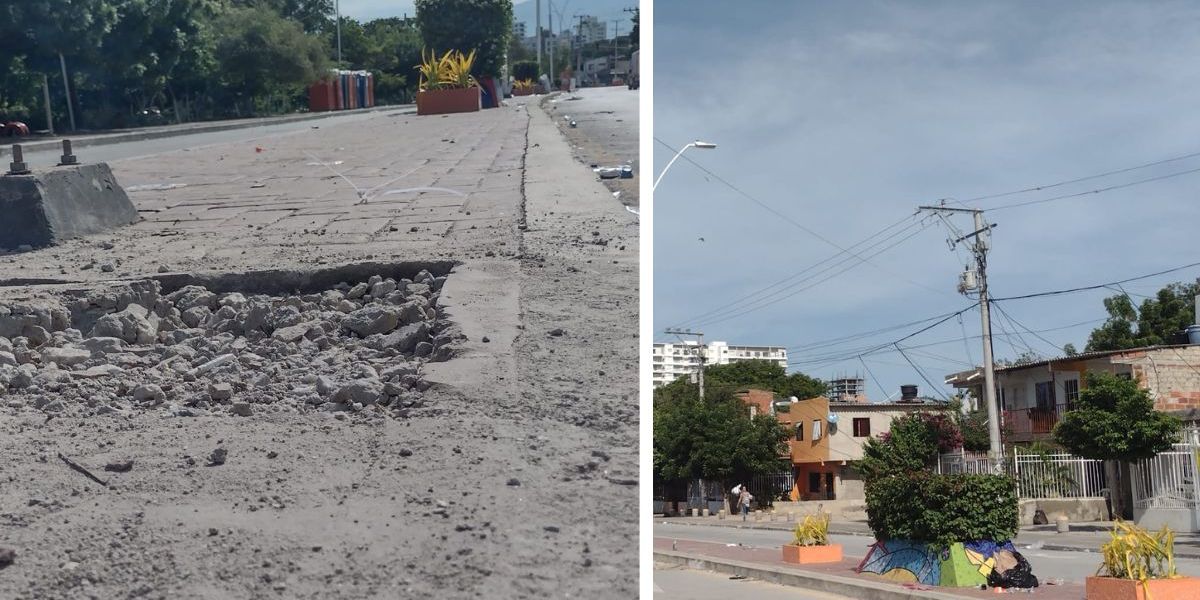 Cortesía Así quedó este sector en la calle 30.