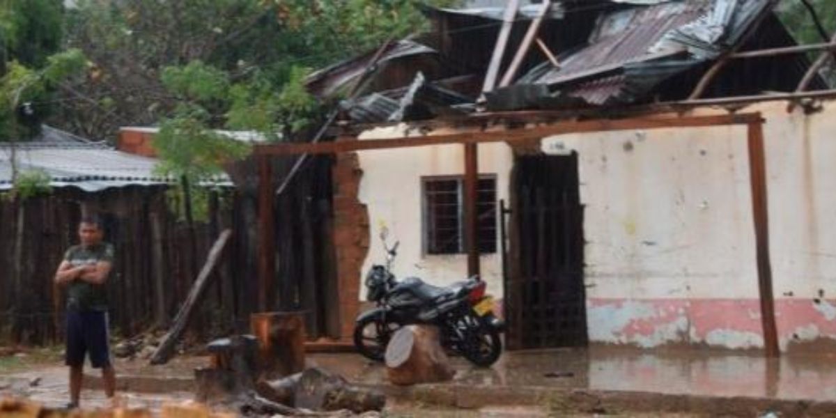 Así quedaron las viviendas averiadas en el corregimiento Las Raíces, Valledupar