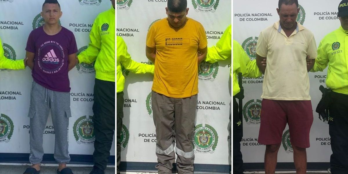 Policía Metropolitana de Santa Marta. Capturados.